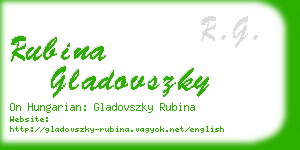 rubina gladovszky business card
